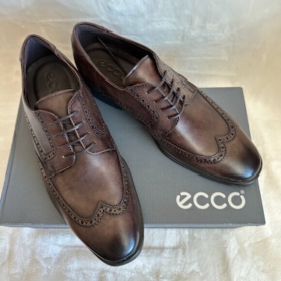 NIB! Ecco Mens Melbourne Lace Tie Casual Dress Oxfords 621664 Cocoa Brown Size10 main image 5